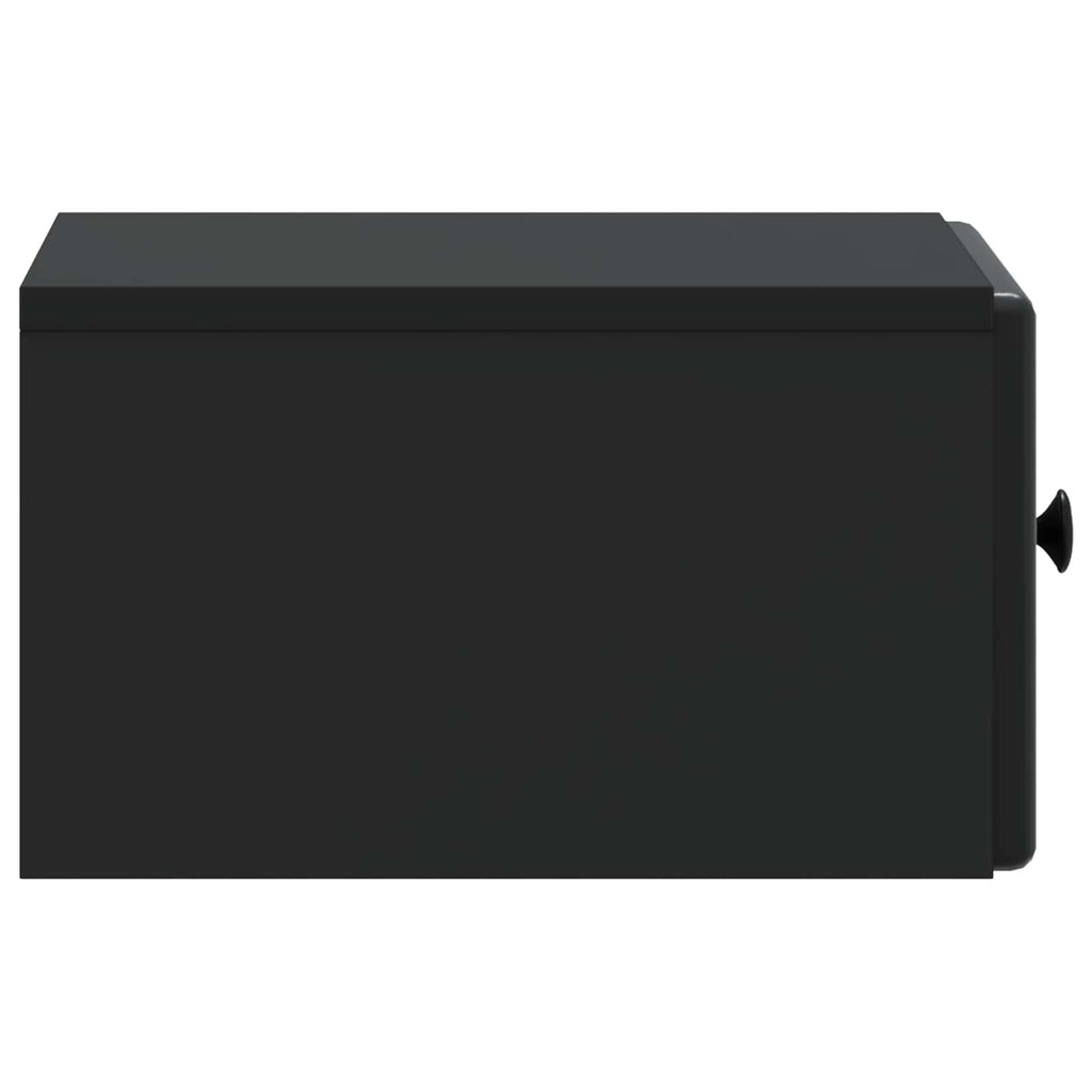 vidaXL Wisząca Szafka Nocna z szufladą 2 pcs Czarny 34,5 x 33 x 20 cm