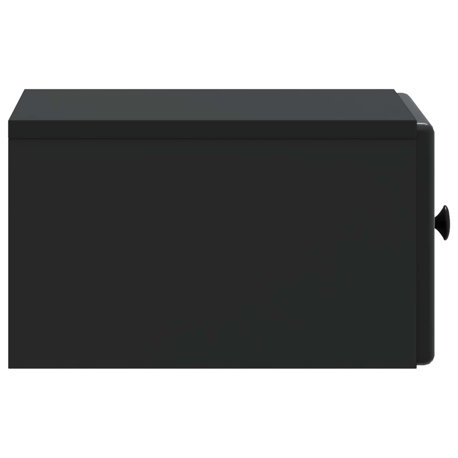 vidaXL Wisząca Szafka Nocna z szufladą 2 pcs Czarny 34,5 x 33 x 20 cm