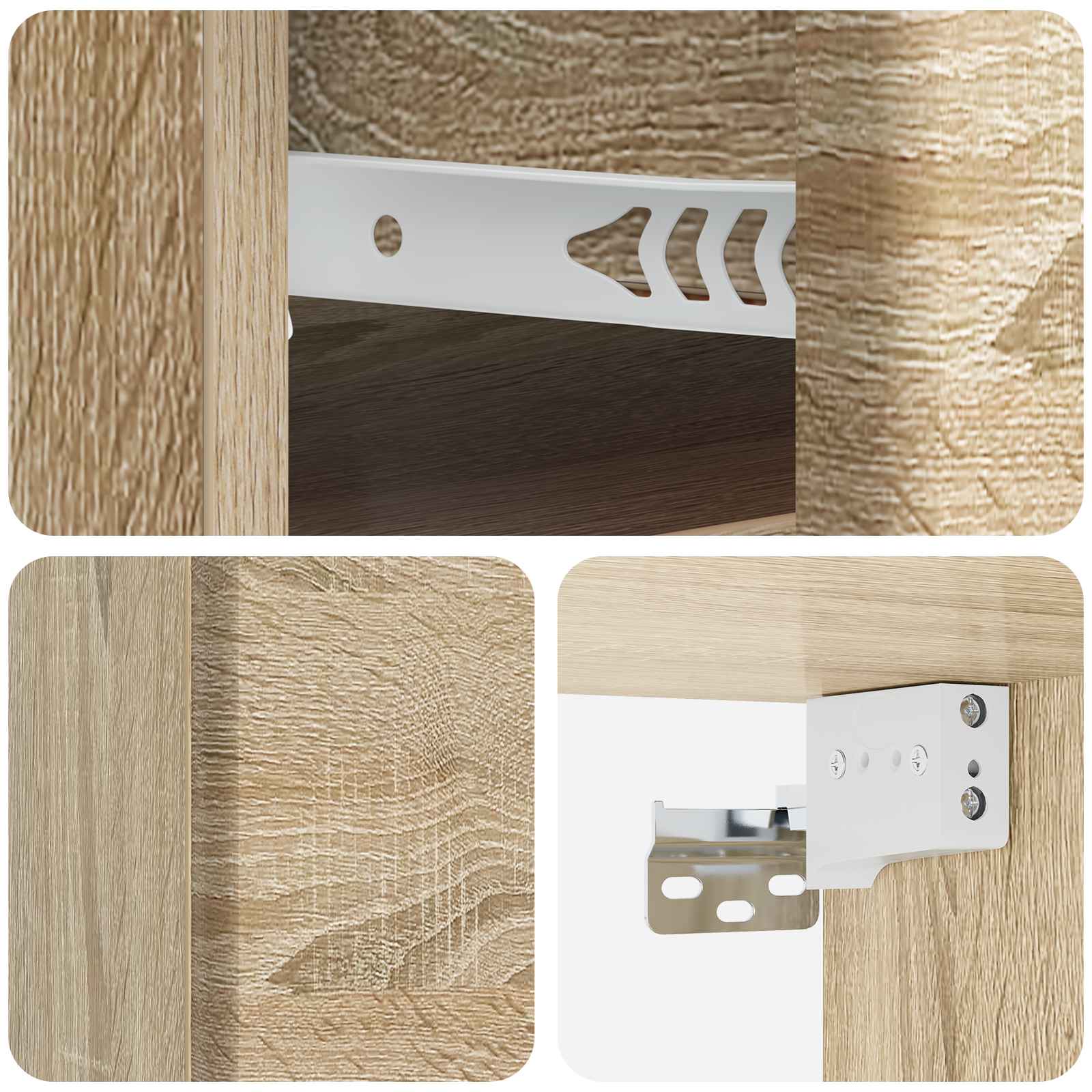 vidaXL Wisząca Szafka Nocna 2 pcs dąb Sonoma 34,5 x 33 x 20 cm