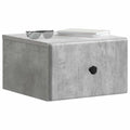 vidaXL Wisząca Szafka Nocna Betonowy szary 34,5 x 33 x 20 cm