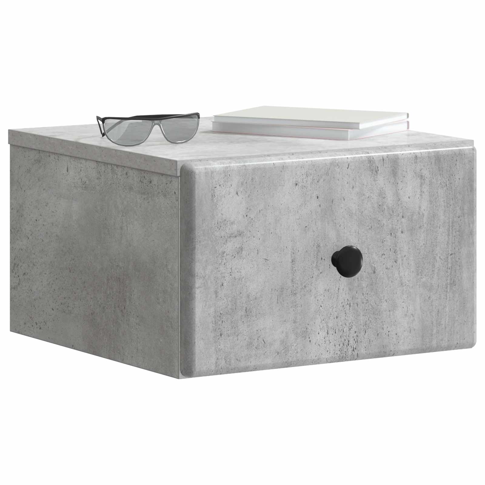 vidaXL Wisząca Szafka Nocna Betonowy szary 34,5 x 33 x 20 cm