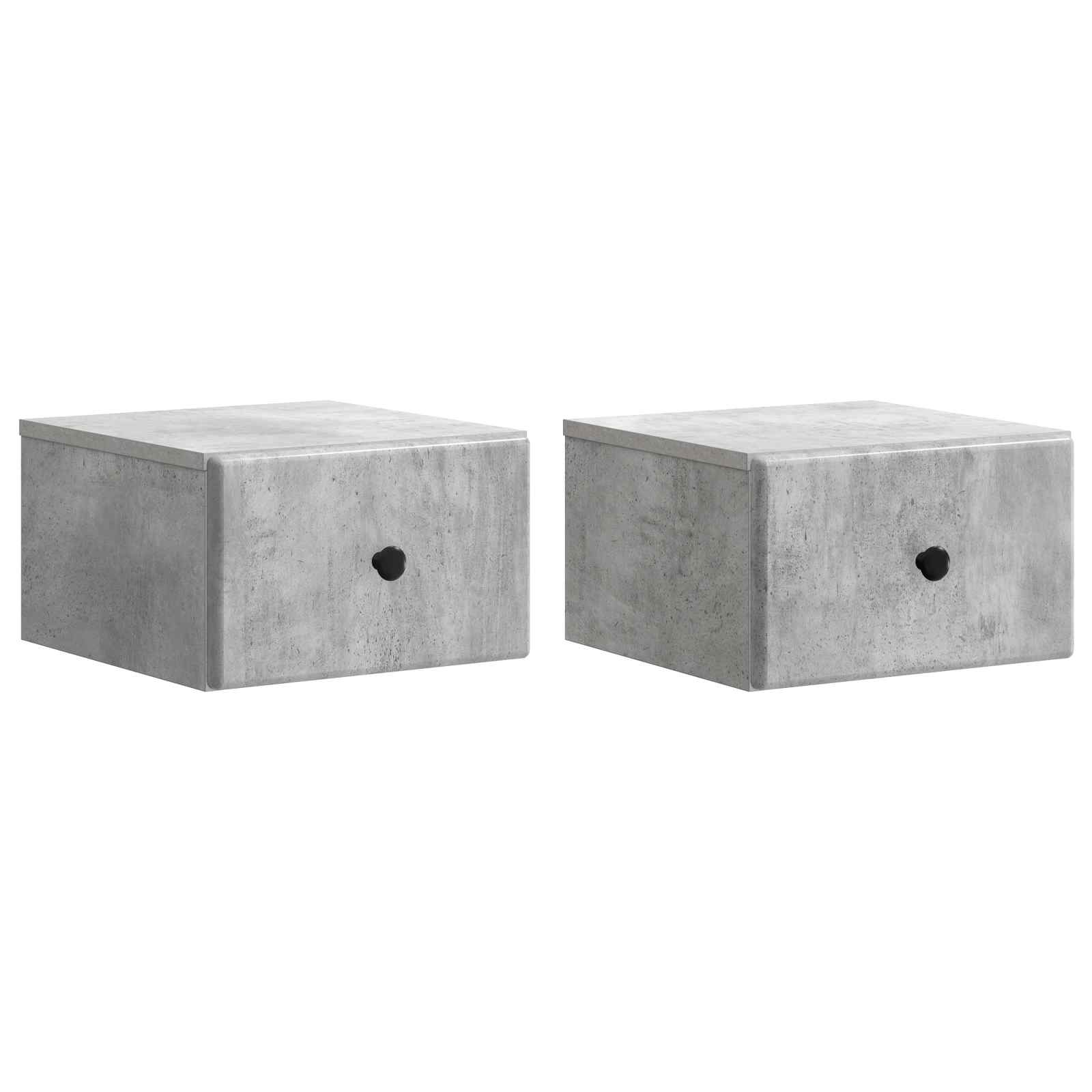 vidaXL Wisząca Szafka Nocna 2 pcs Betonowy szary 34,5 x 33 x 20 cm
