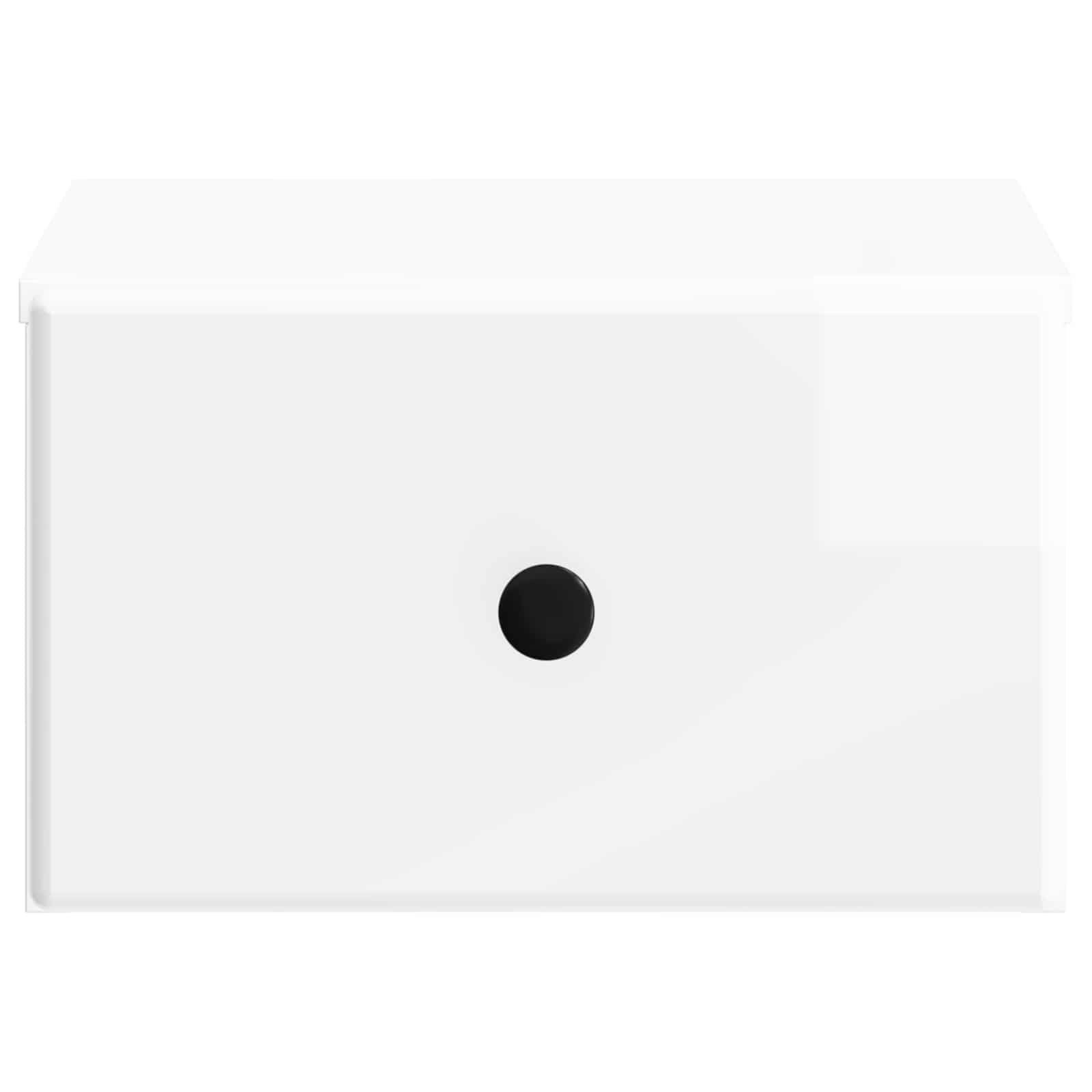vidaXL Wisząca Szafka Nocna Biały wysoki połysk 34,5 x 33 x 20 cm