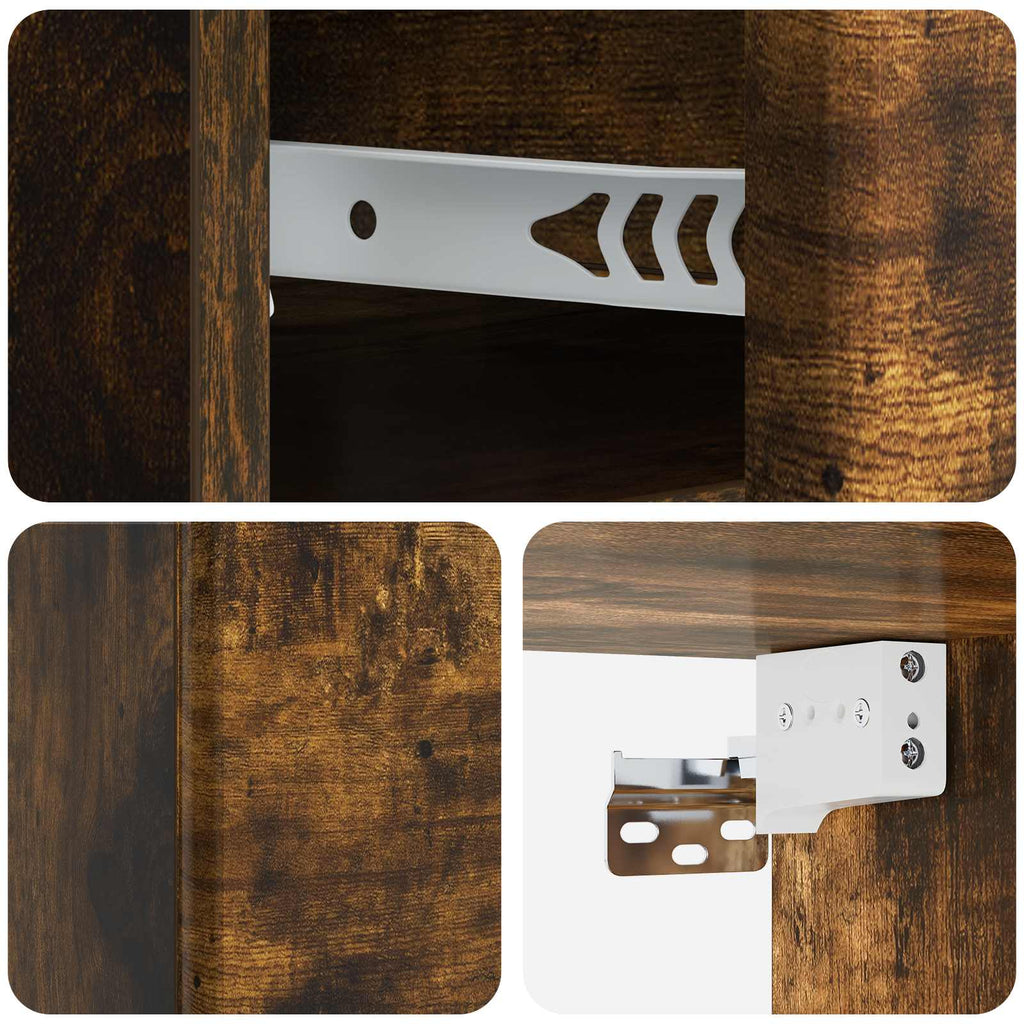 vidaXL Wisząca Szafka Nocna 2 pcs Dąb wędzony 34,5 x 33 x 20 cm