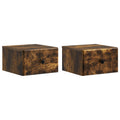 vidaXL Wisząca Szafka Nocna 2 pcs Dąb wędzony 34,5 x 33 x 20 cm