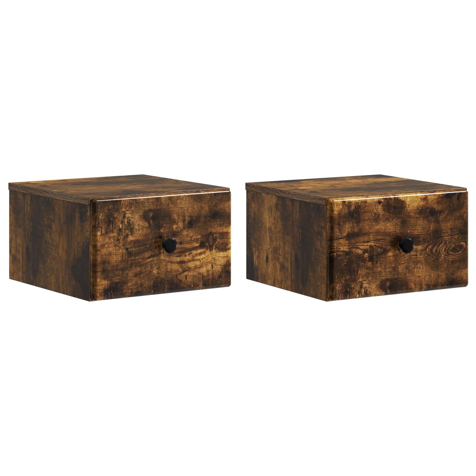 vidaXL Wisząca Szafka Nocna 2 pcs Dąb wędzony 34,5 x 33 x 20 cm