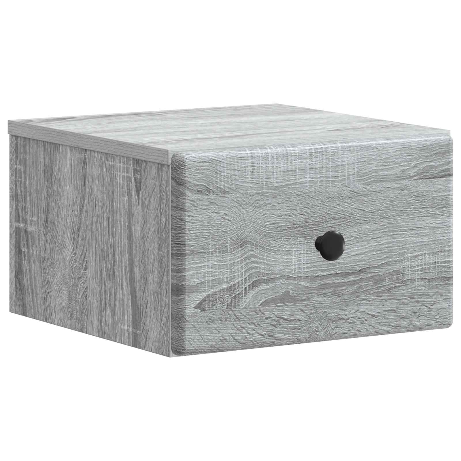 vidaXL Wisząca Szafka Nocna z szufladą Szary Sonoma 34,5 x 33 x 20 cm