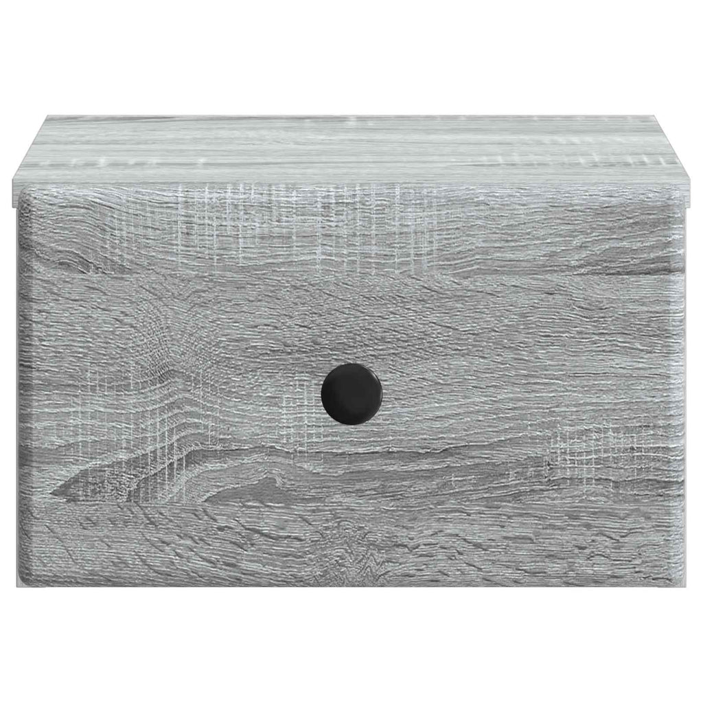 vidaXL Wisząca Szafka Nocna z szufladą Szary Sonoma 34,5 x 33 x 20 cm