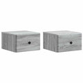 vidaXL Wisząca Szafka Nocna 2 pcs Szary Sonoma 34,5 x 33 x 20 cm