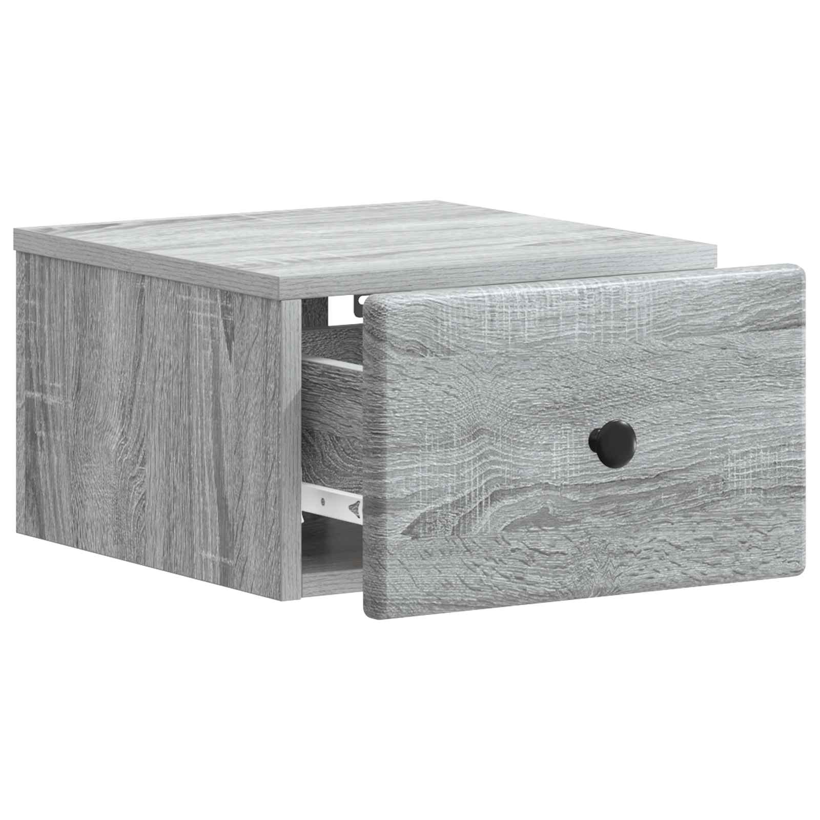 vidaXL Wisząca Szafka Nocna 2 pcs Szary Sonoma 34,5 x 33 x 20 cm