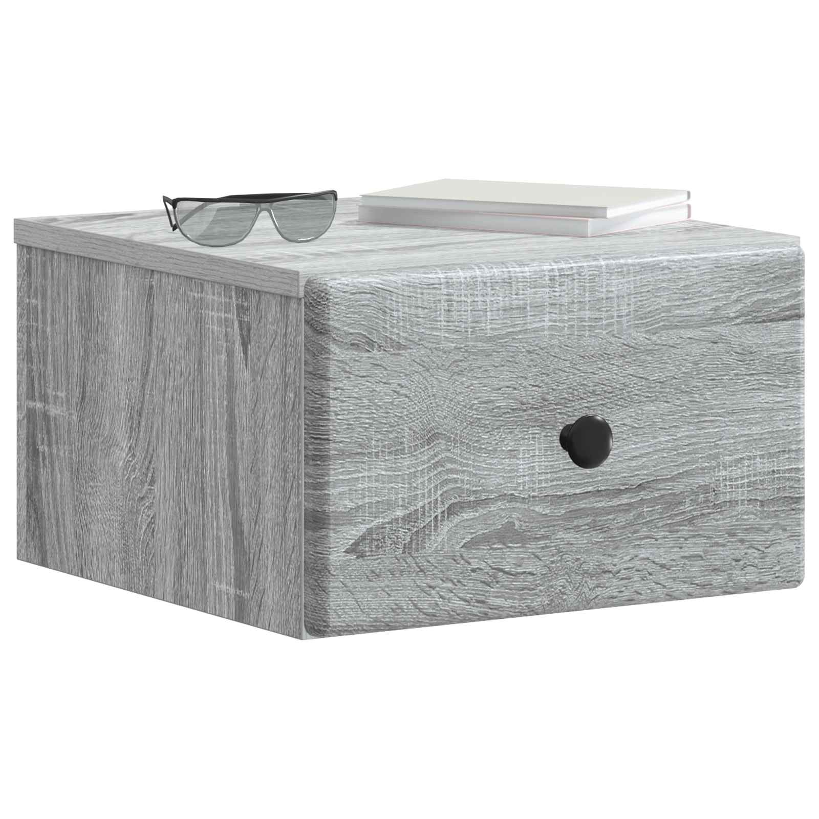 vidaXL Wisząca Szafka Nocna 2 pcs Szary Sonoma 34,5 x 33 x 20 cm