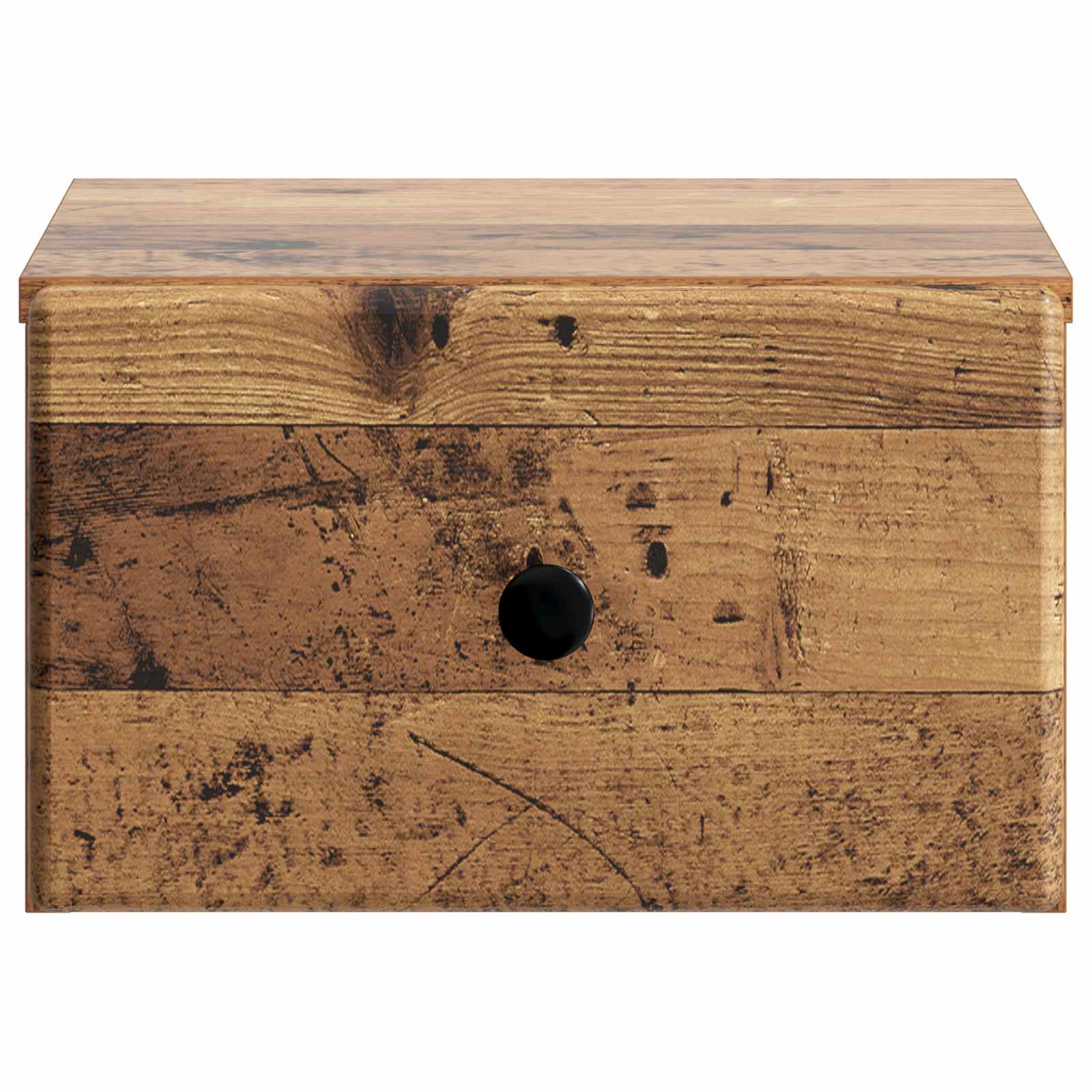 vidaXL Wisząca Szafka Nocna z szufladą Stare drewno 34,5 x 33 x 20 cm