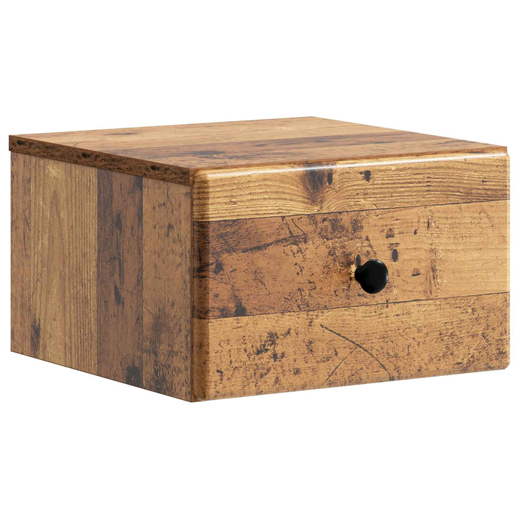 vidaXL Wisząca Szafka Nocna 2 pcs Stare drewno 34,5 x 33 x 20 cm