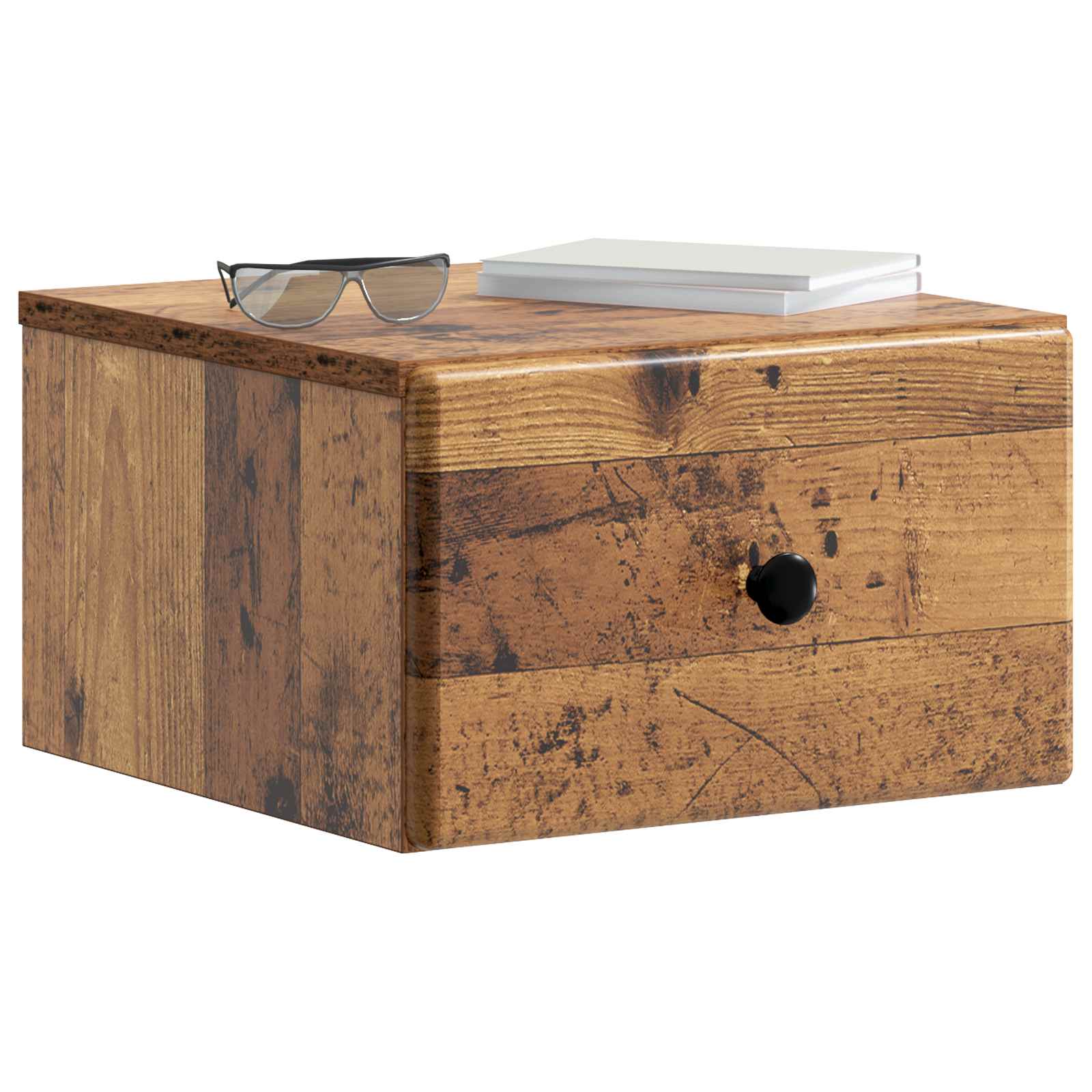 vidaXL Wisząca Szafka Nocna 2 pcs Stare drewno 34,5 x 33 x 20 cm