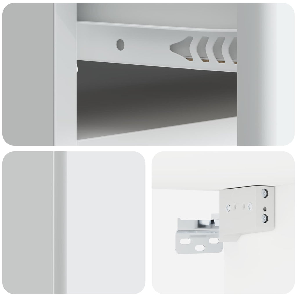vidaXL Wisząca Szafka Nocna z szufladą 2 pcs Biały 49 x 34,5 x 20 cm