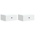 vidaXL Wisząca Szafka Nocna z szufladą 2 pcs Biały 49 x 34,5 x 20 cm