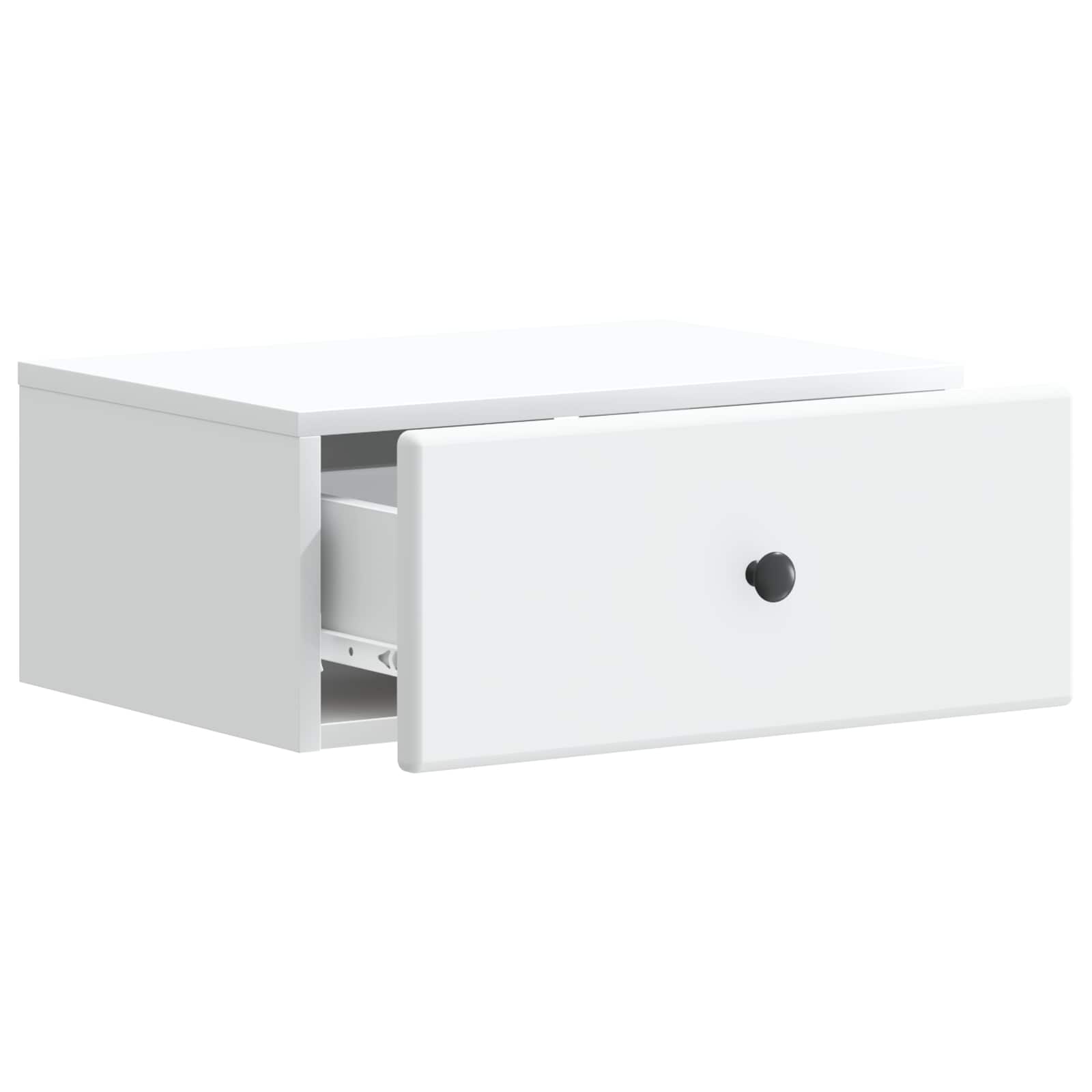 vidaXL Wisząca Szafka Nocna z szufladą 2 pcs Biały 49 x 34,5 x 20 cm