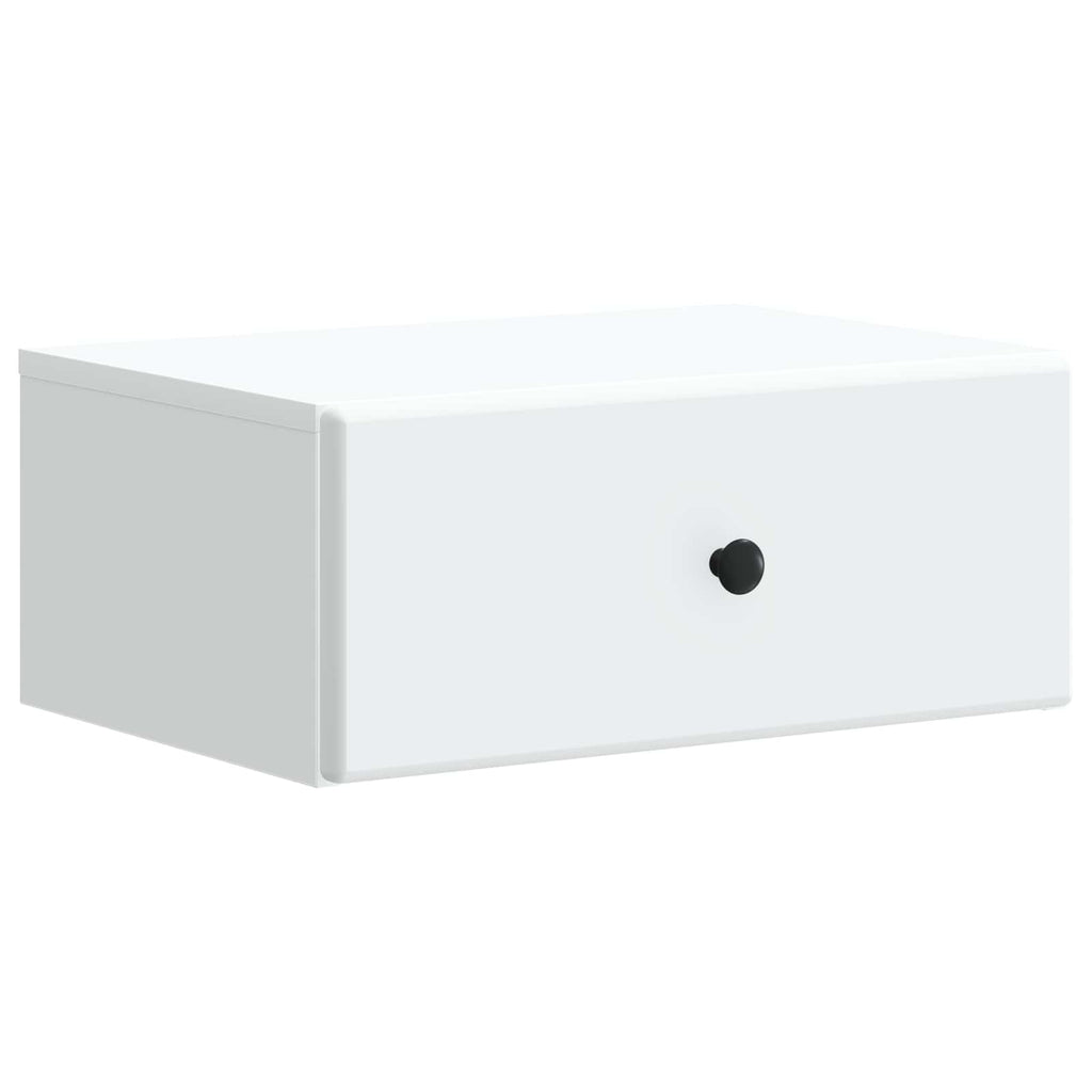 vidaXL Wisząca Szafka Nocna z szufladą 2 pcs Biały 49 x 34,5 x 20 cm