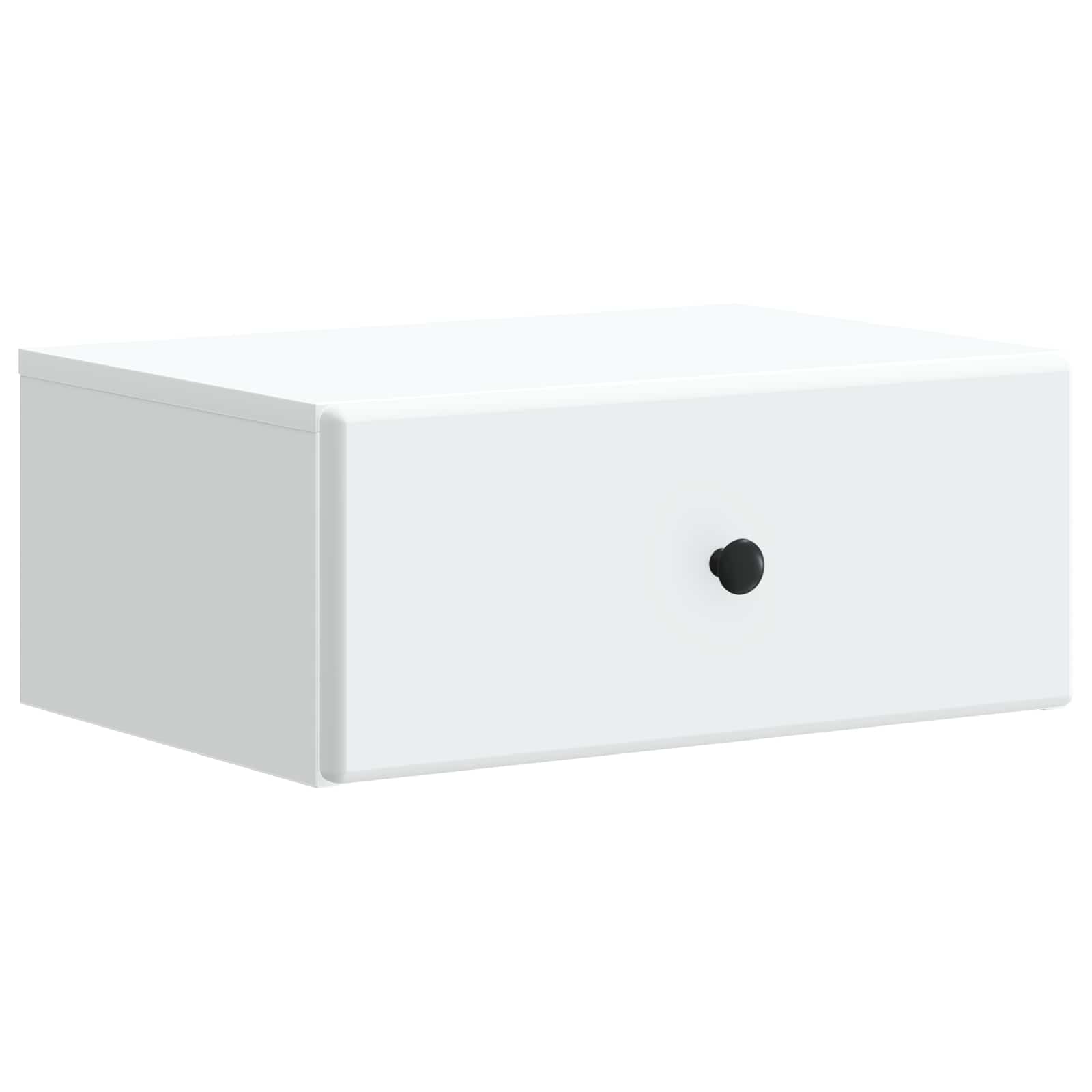vidaXL Wisząca Szafka Nocna z szufladą 2 pcs Biały 49 x 34,5 x 20 cm