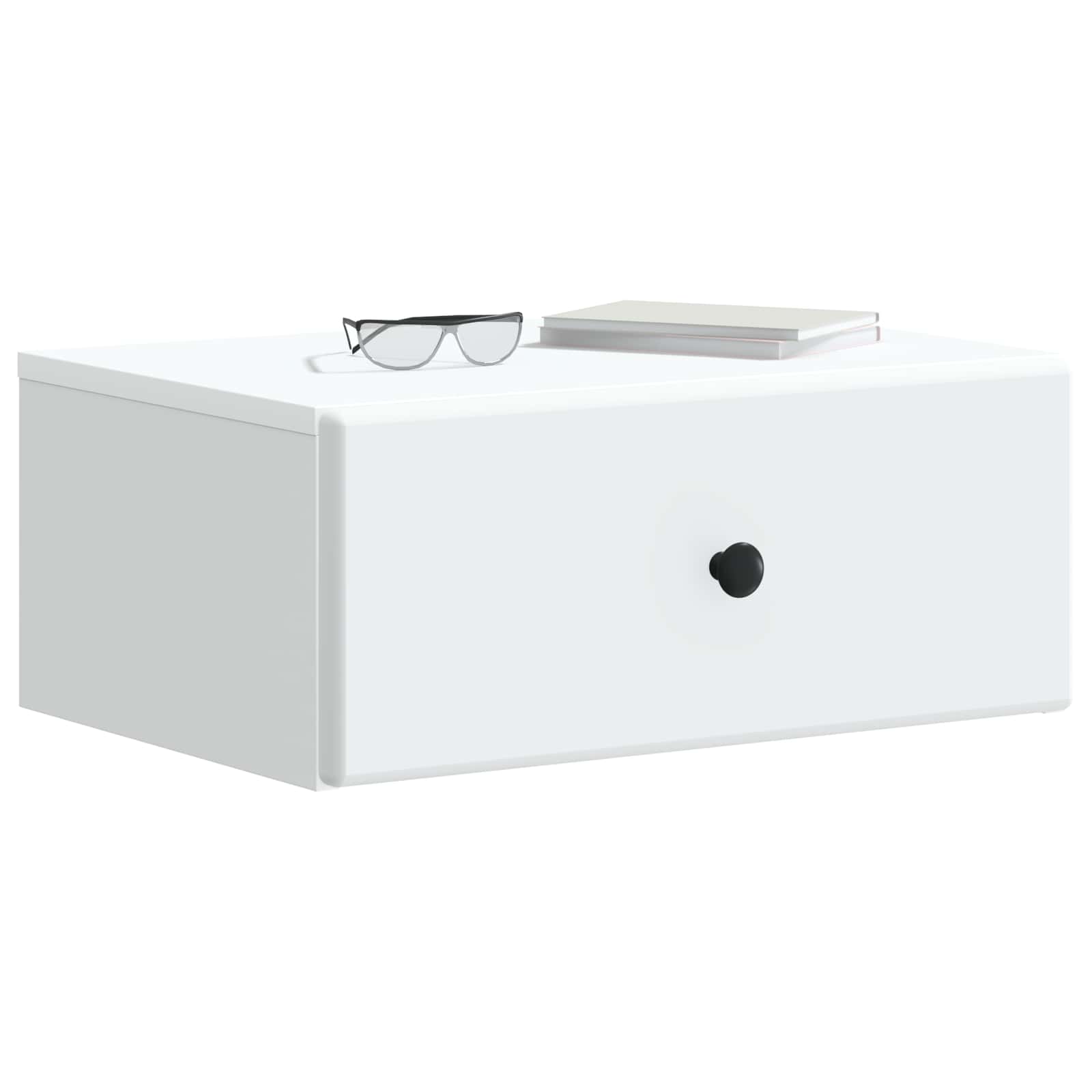 vidaXL Wisząca Szafka Nocna z szufladą 2 pcs Biały 49 x 34,5 x 20 cm