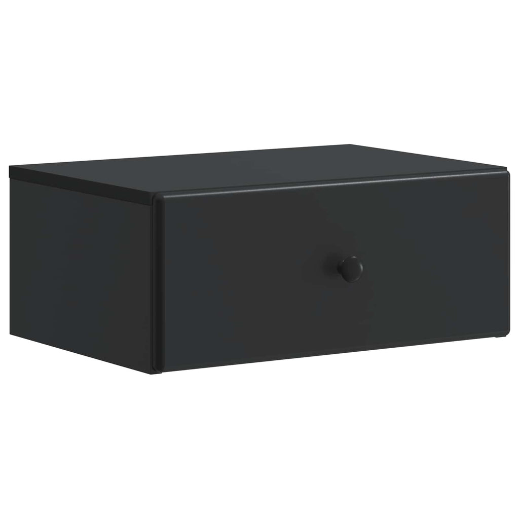 vidaXL Wisząca Szafka Nocna z szufladą 2 pcs Czarny 49 x 34,5 x 20 cm