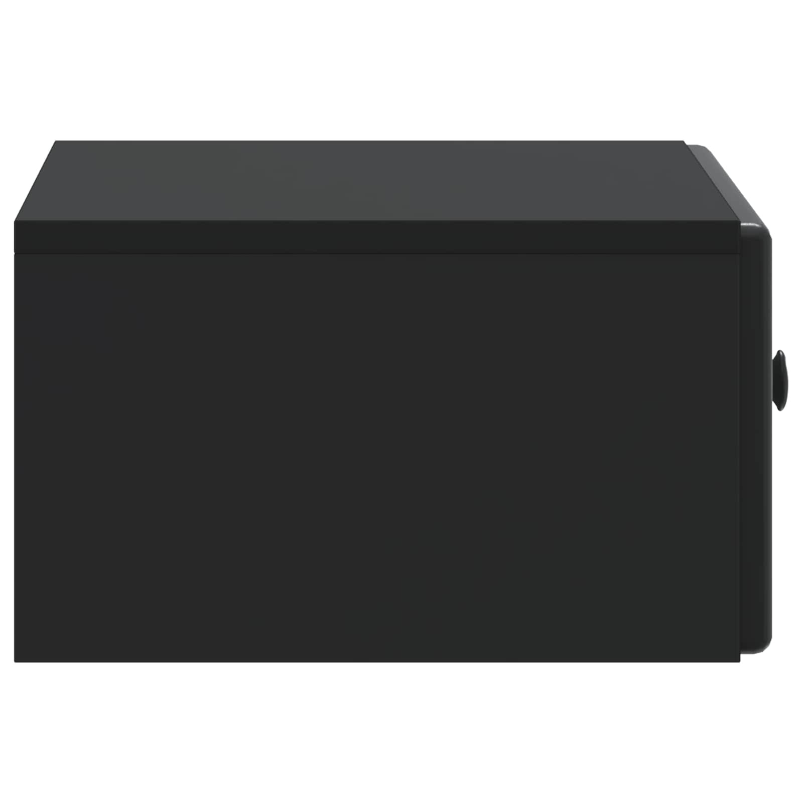 vidaXL Wisząca Szafka Nocna z szufladą 2 pcs Czarny 49 x 34,5 x 20 cm