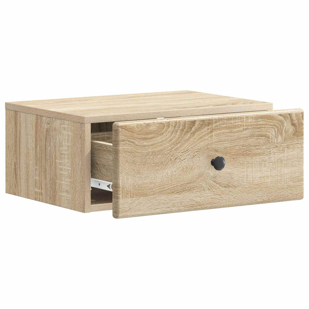 vidaXL Wisząca Szafka Nocna z szufladą dąb Sonoma 49 x 34,5 x 20 cm