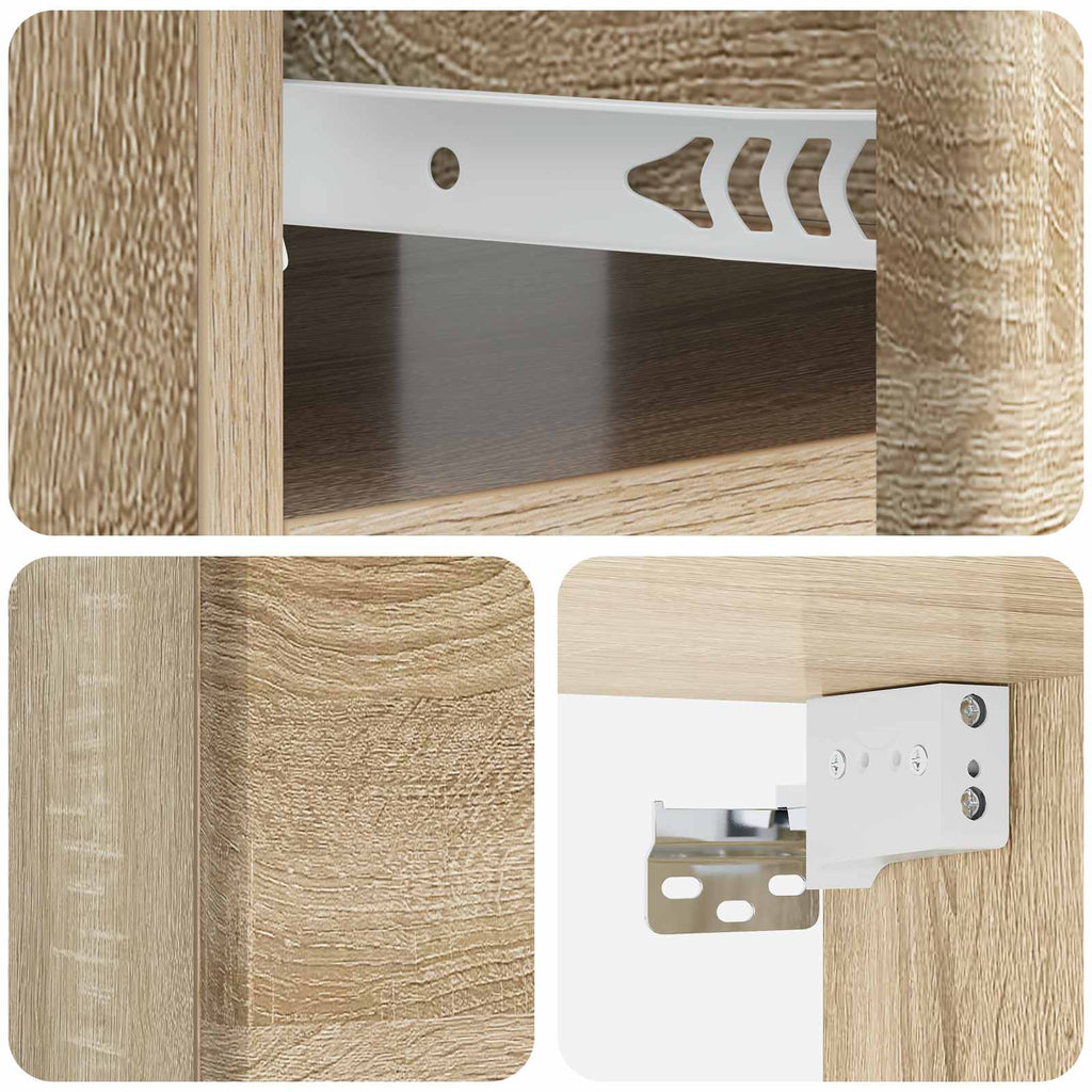 vidaXL Wisząca Szafka Nocna 2 pcs dąb Sonoma 49 x 34,5 x 20 cm