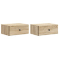 vidaXL Wisząca Szafka Nocna 2 pcs dąb Sonoma 49 x 34,5 x 20 cm