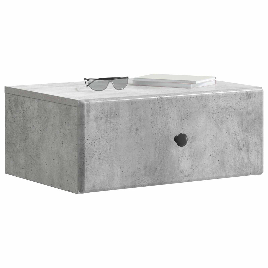 vidaXL Wisząca Szafka Nocna Betonowy szary 49 x 34,5 x 20 cm