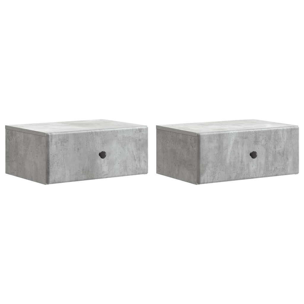 vidaXL Wisząca Szafka Nocna 2 pcs Betonowy szary 49 x 34,5 x 20 cm