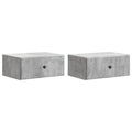 vidaXL Wisząca Szafka Nocna 2 pcs Betonowy szary 49 x 34,5 x 20 cm