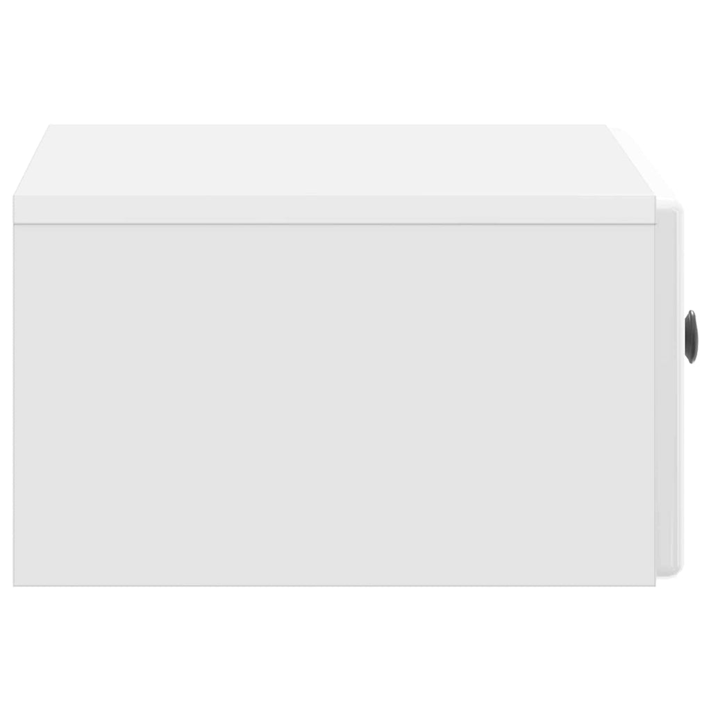 vidaXL Wisząca Szafka Nocna Biały wysoki połysk 49 x 34,5 x 20 cm