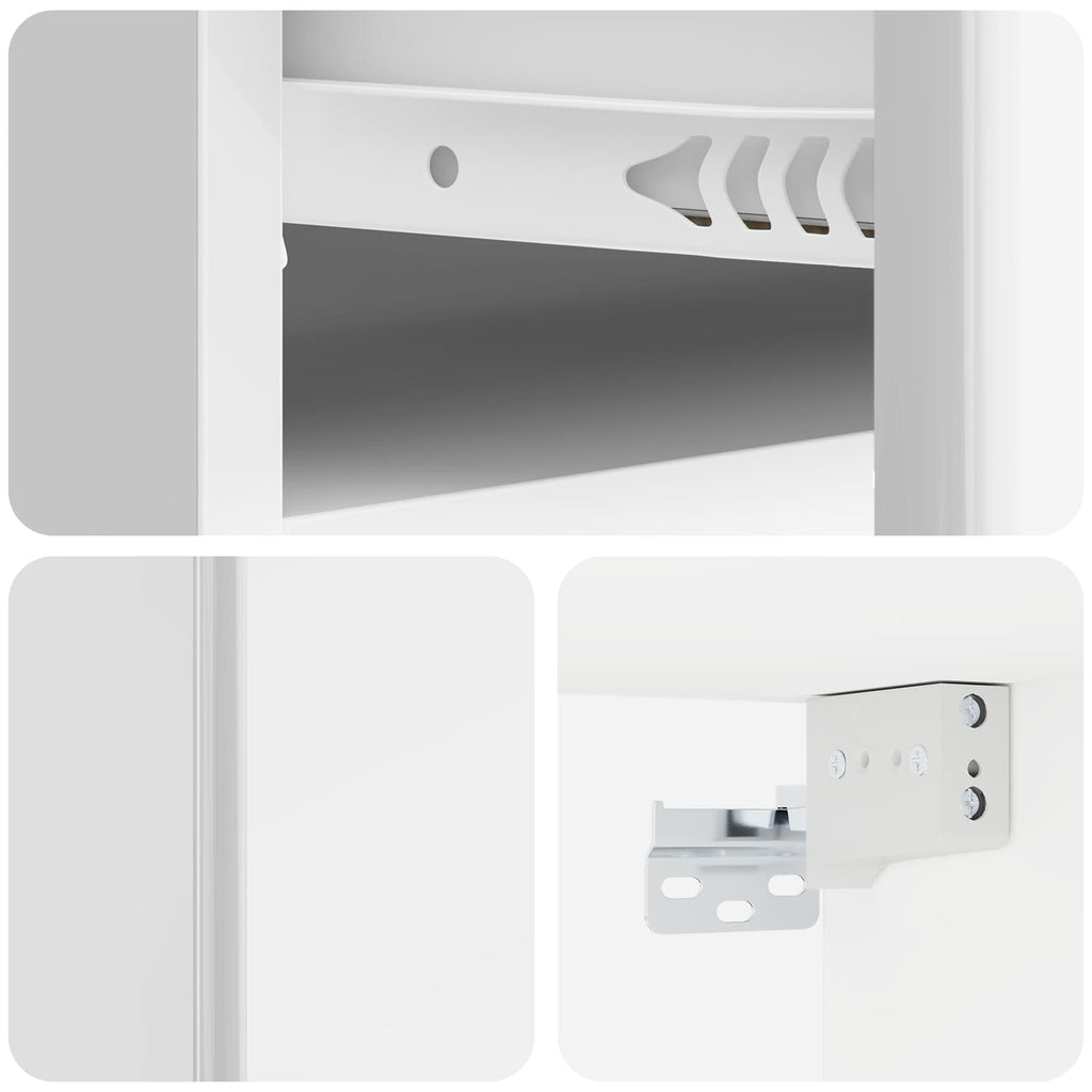 vidaXL Wisząca Szafka Nocna z szufladą 2 pcs Biały wysoki połysk