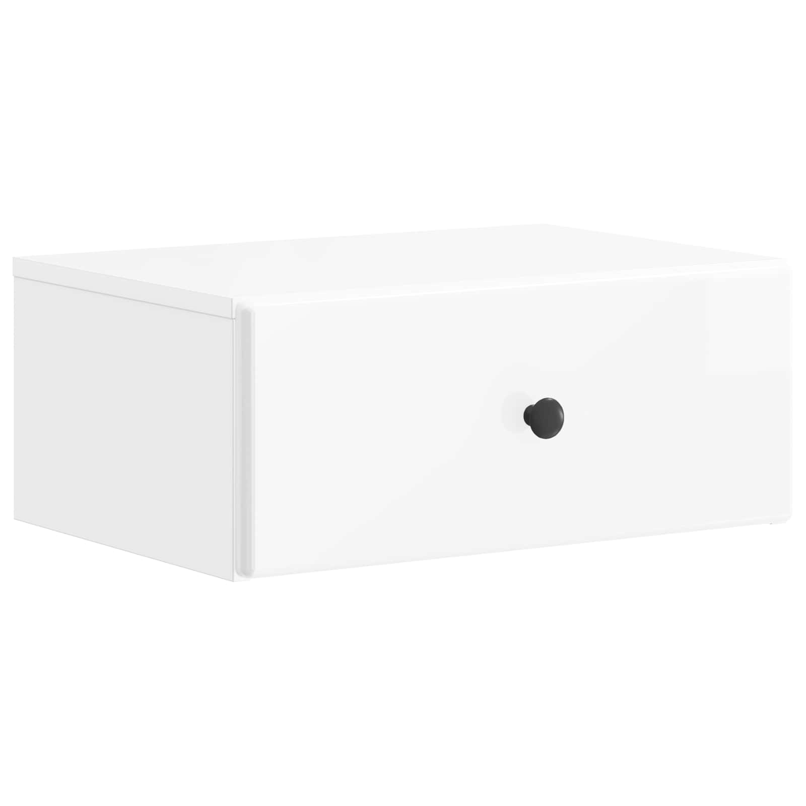vidaXL Wisząca Szafka Nocna z szufladą 2 pcs Biały wysoki połysk