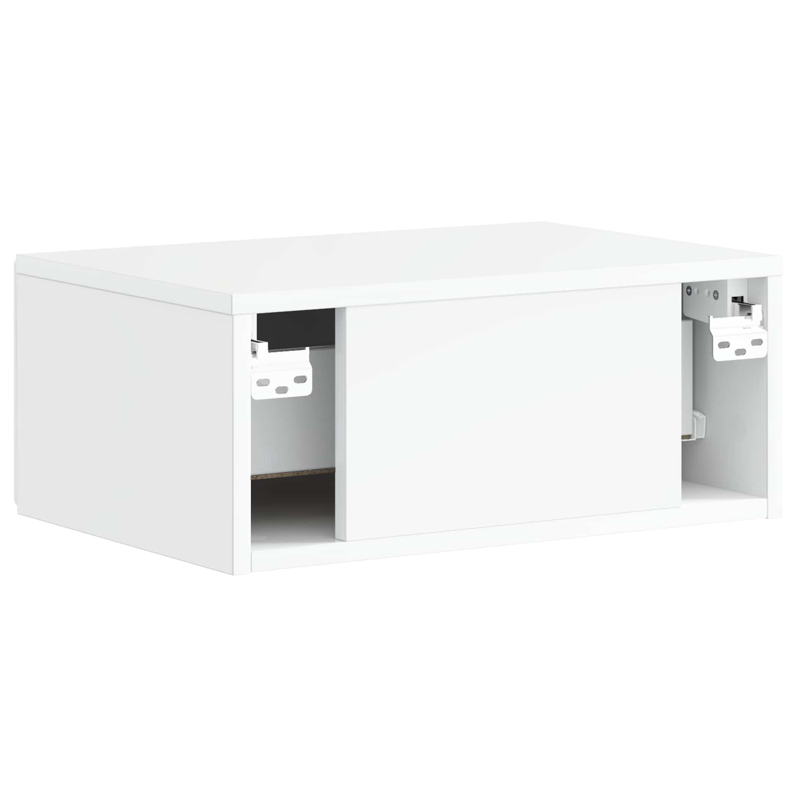 vidaXL Wisząca Szafka Nocna z szufladą 2 pcs Biały wysoki połysk