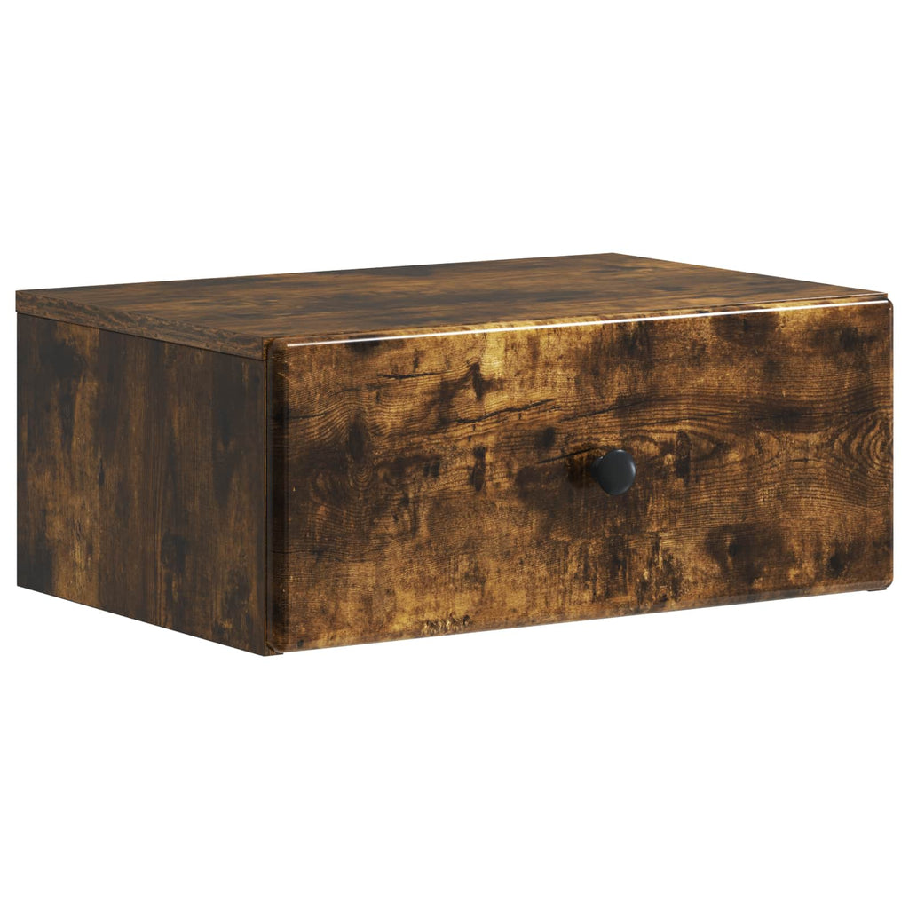vidaXL Wisząca Szafka Nocna z szufladą Dąb wędzony 49 x 34,5 x 20 cm