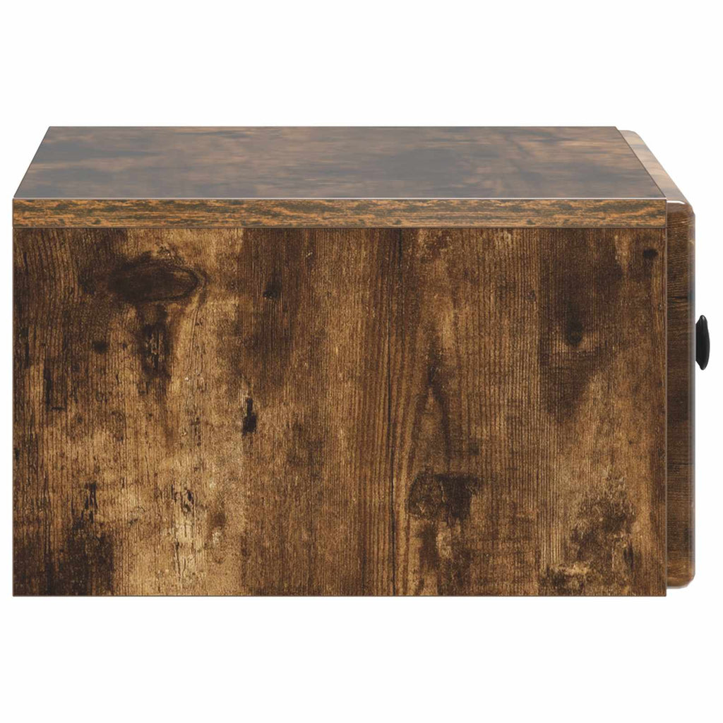 vidaXL Wisząca Szafka Nocna z szufladą Dąb wędzony 49 x 34,5 x 20 cm