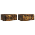 vidaXL Wisząca Szafka Nocna 2 pcs Dąb wędzony 49 x 34,5 x 20 cm