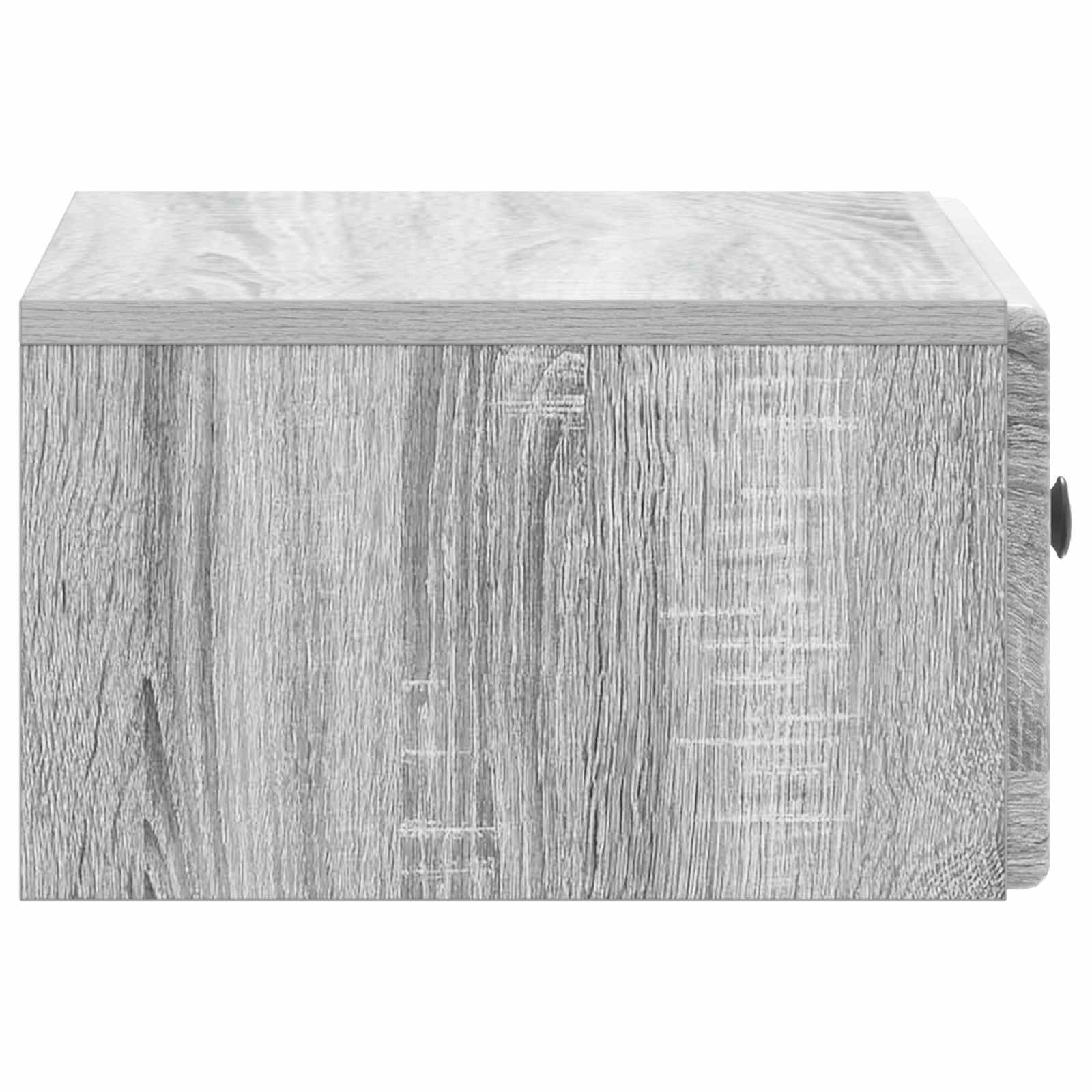 vidaXL Wisząca Szafka Nocna z szufladą Szary Sonoma 49 x 34,5 x 20 cm