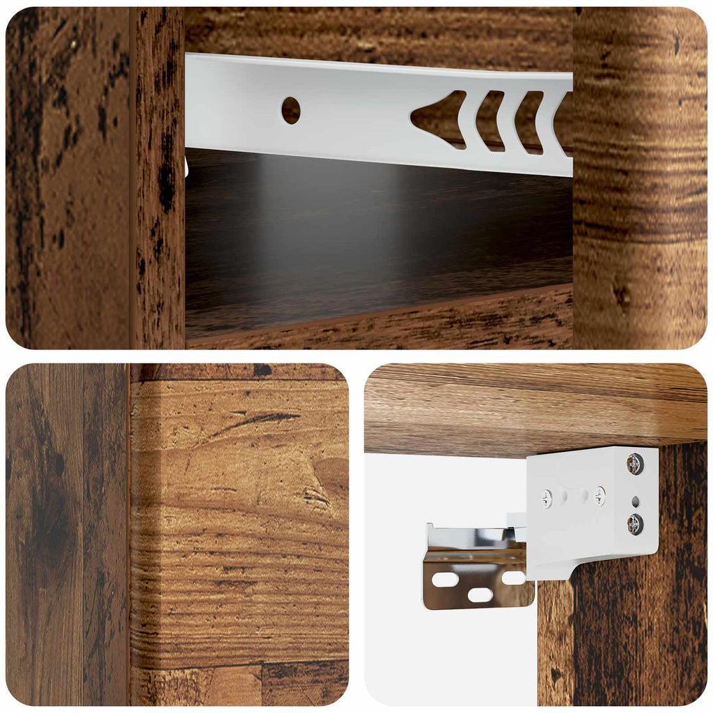vidaXL Wisząca Szafka Nocna 2 pcs Stare drewno 49 x 34,5 x 20 cm