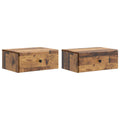 vidaXL Wisząca Szafka Nocna 2 pcs Stare drewno 49 x 34,5 x 20 cm