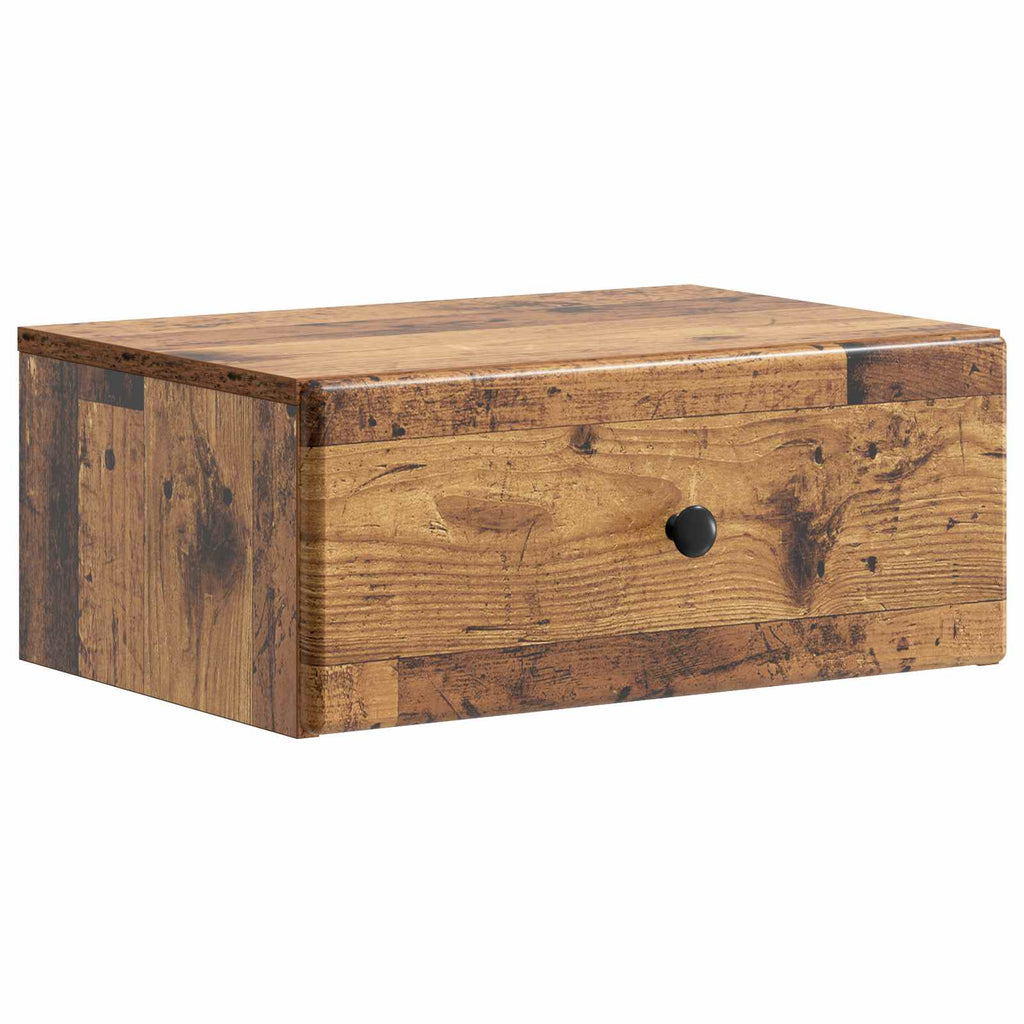 vidaXL Wisząca Szafka Nocna 2 pcs Stare drewno 49 x 34,5 x 20 cm