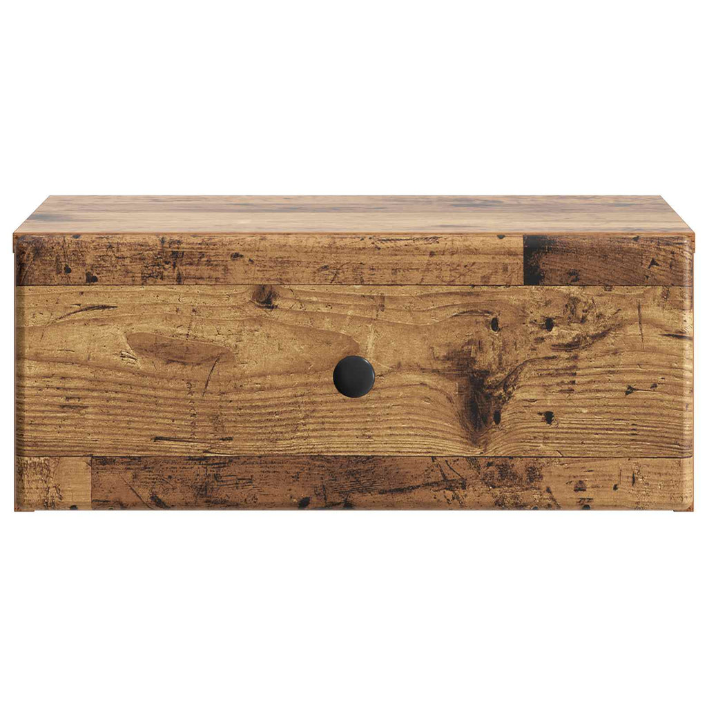 vidaXL Wisząca Szafka Nocna 2 pcs Stare drewno 49 x 34,5 x 20 cm