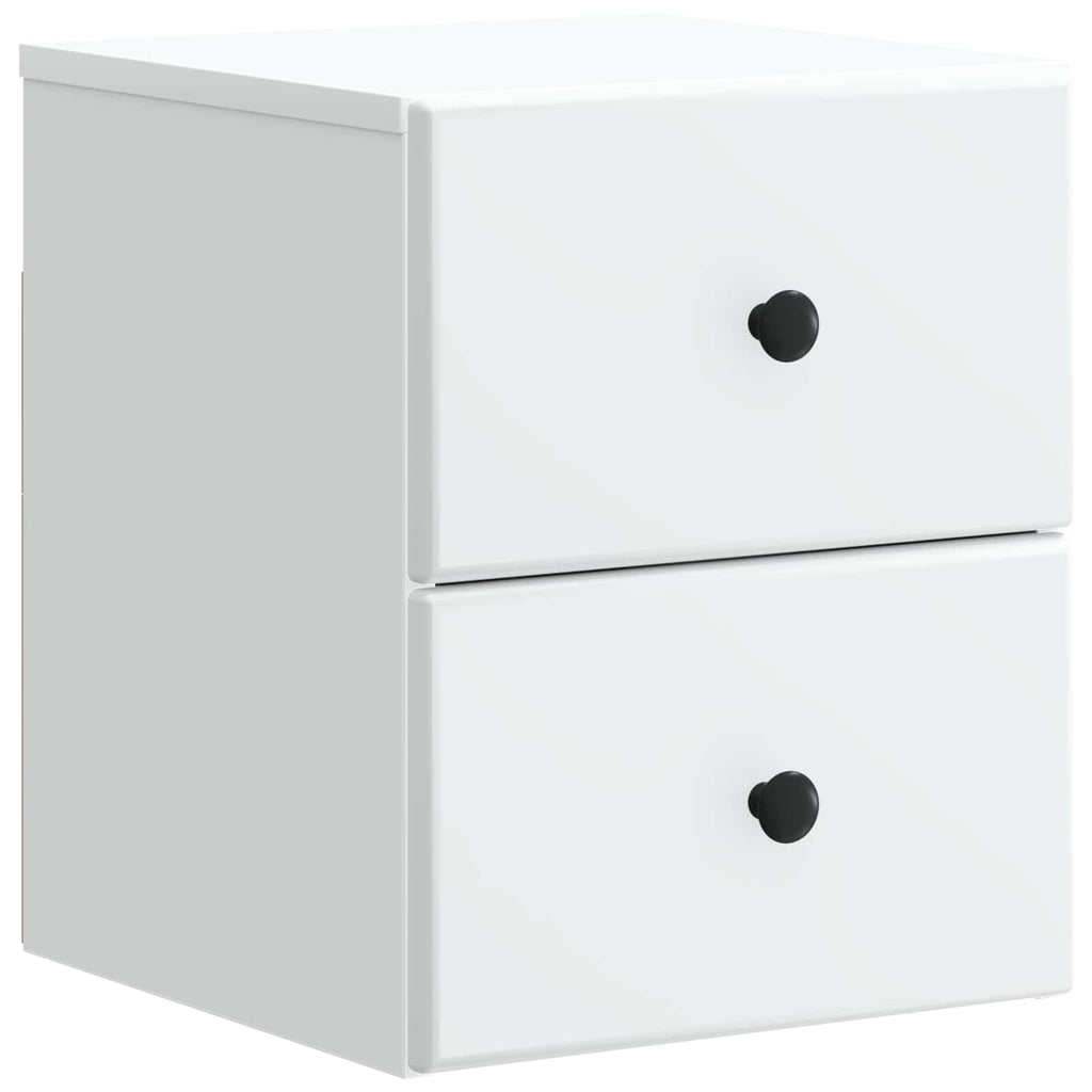 vidaXL Wisząca Szafka Nocna z szufladą 2 pcs Biały 34,5 x 33 x 40 cm
