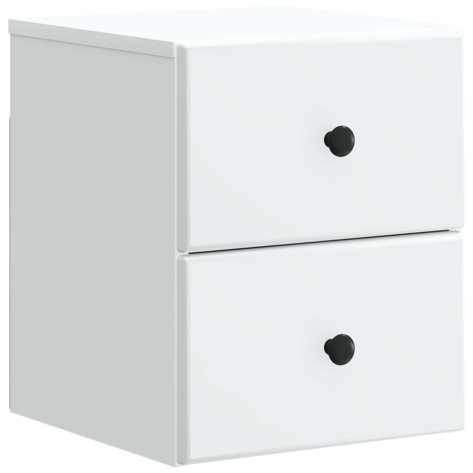 vidaXL Wisząca Szafka Nocna z szufladą 2 pcs Biały 34,5 x 33 x 40 cm