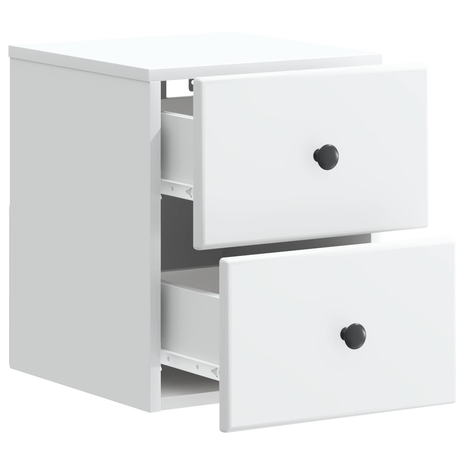 vidaXL Wisząca Szafka Nocna z szufladą 2 pcs Biały 34,5 x 33 x 40 cm