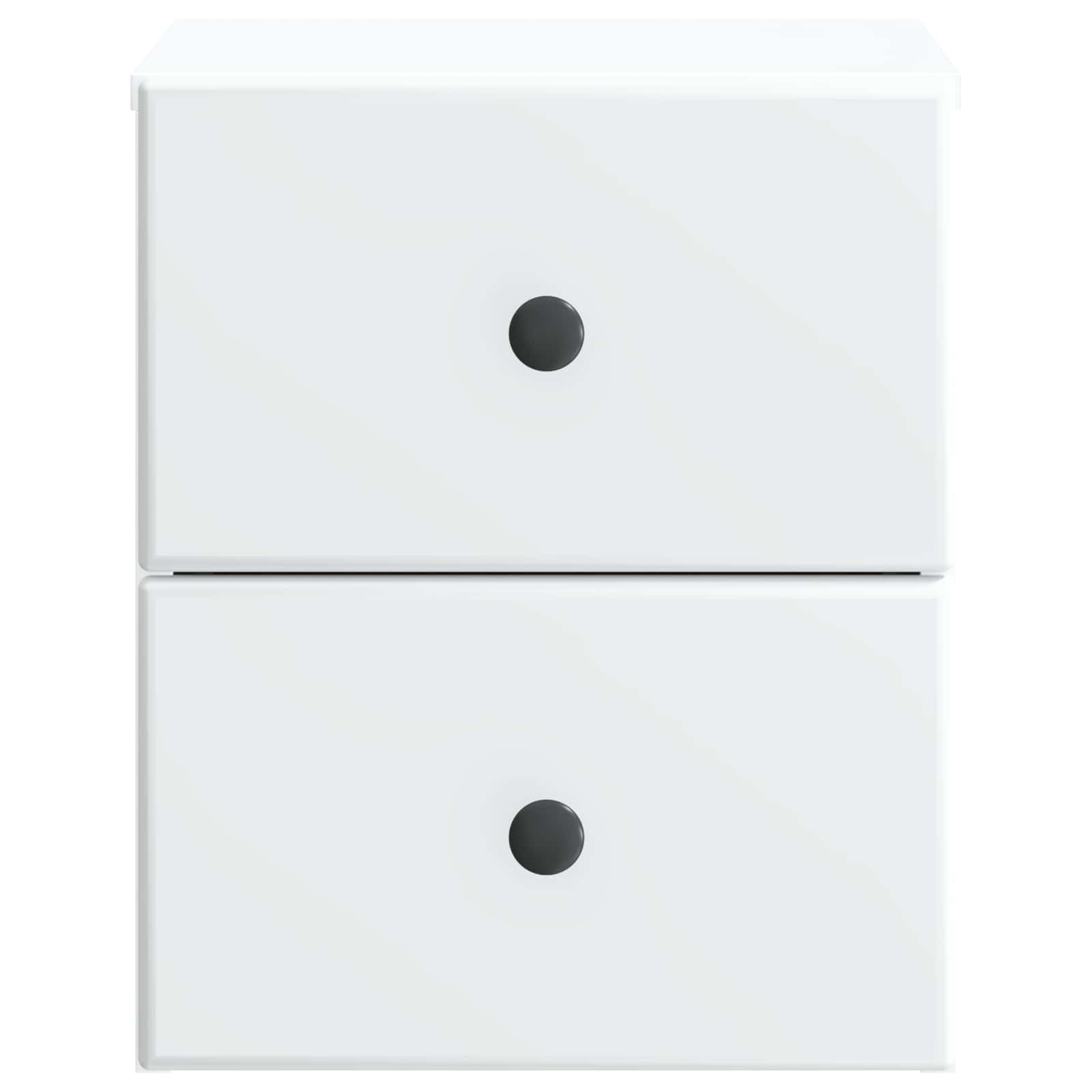 vidaXL Wisząca Szafka Nocna z szufladą 2 pcs Biały 34,5 x 33 x 40 cm
