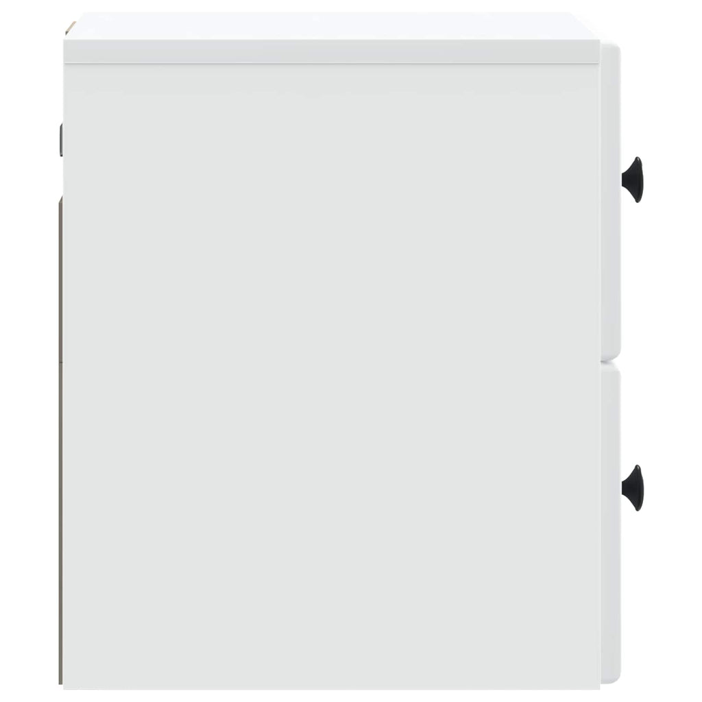vidaXL Wisząca Szafka Nocna z szufladą 2 pcs Biały 34,5 x 33 x 40 cm
