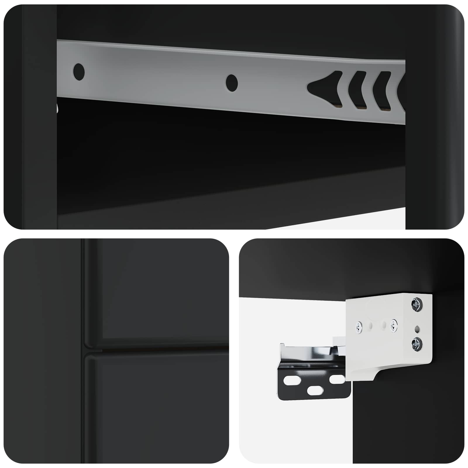vidaXL Wisząca Szafka Nocna z szufladą 2 pcs Czarny 34,5 x 33 x 40 cm